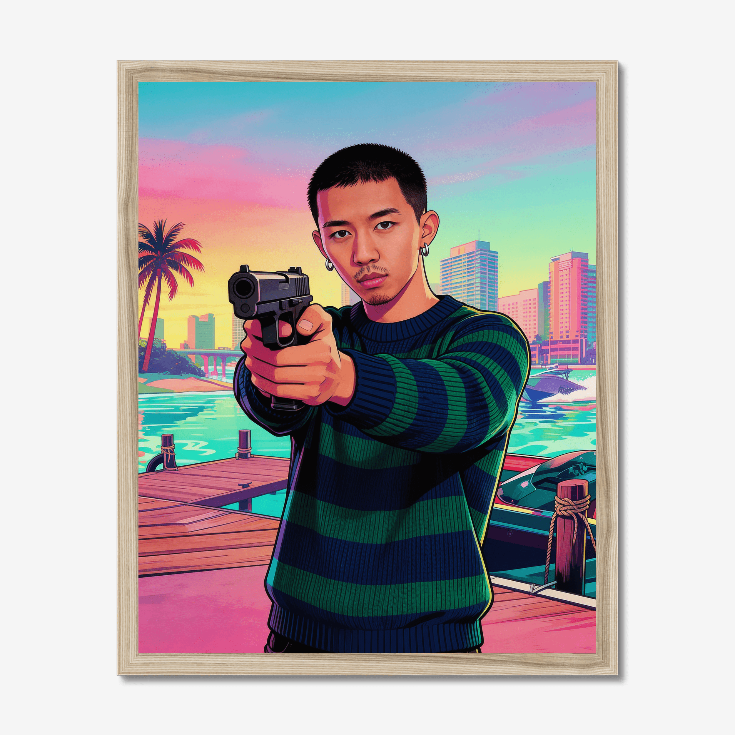 80s Crime City Poster