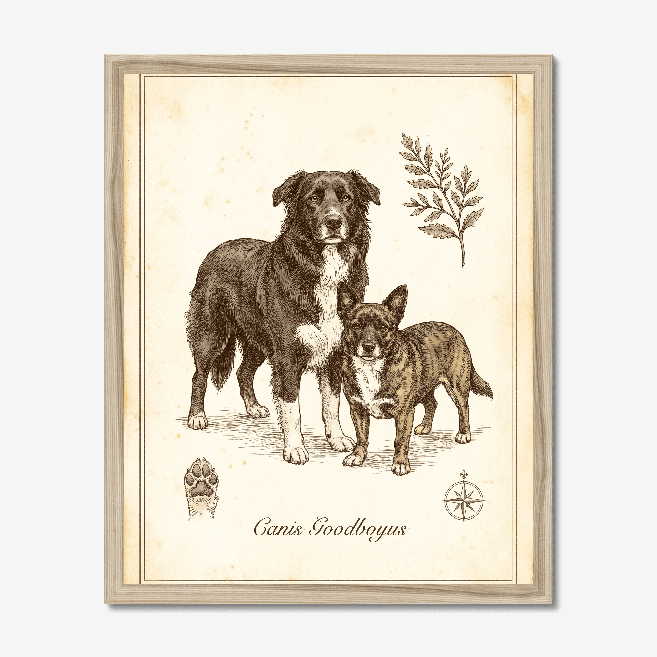 Pet Botanical Plate Poster