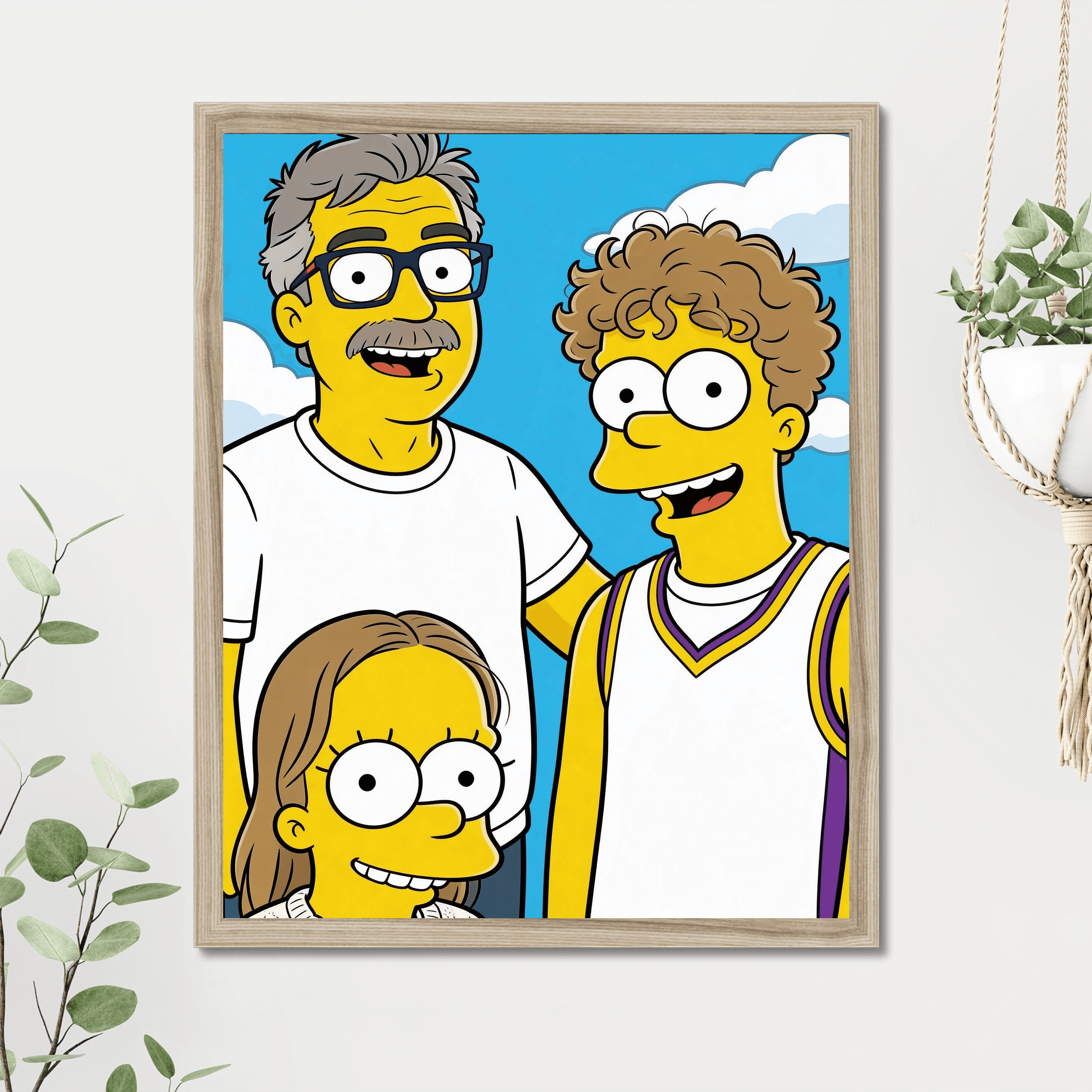 Yellow Cartoon Family Poster