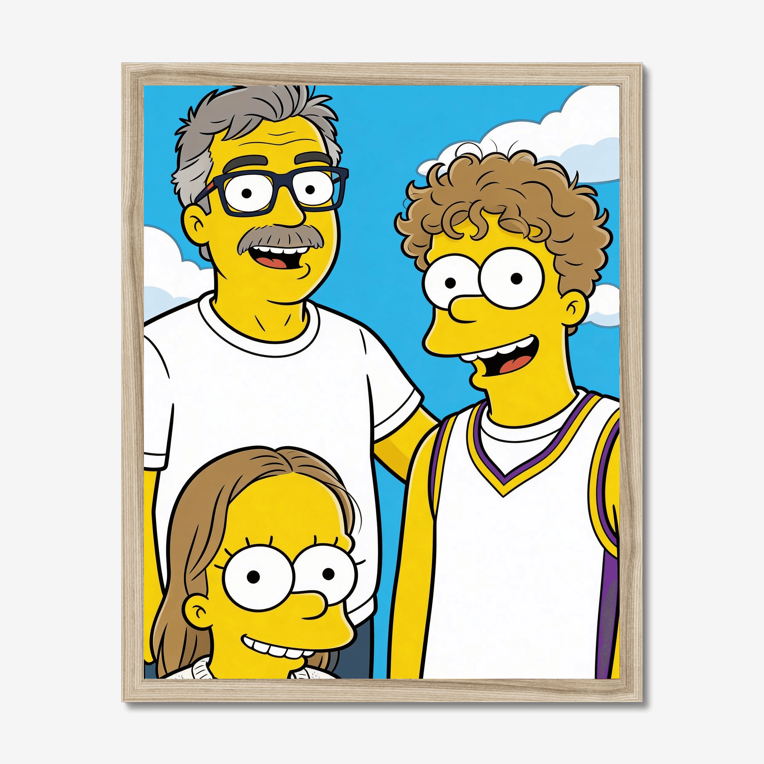 Yellow Cartoon Family Poster