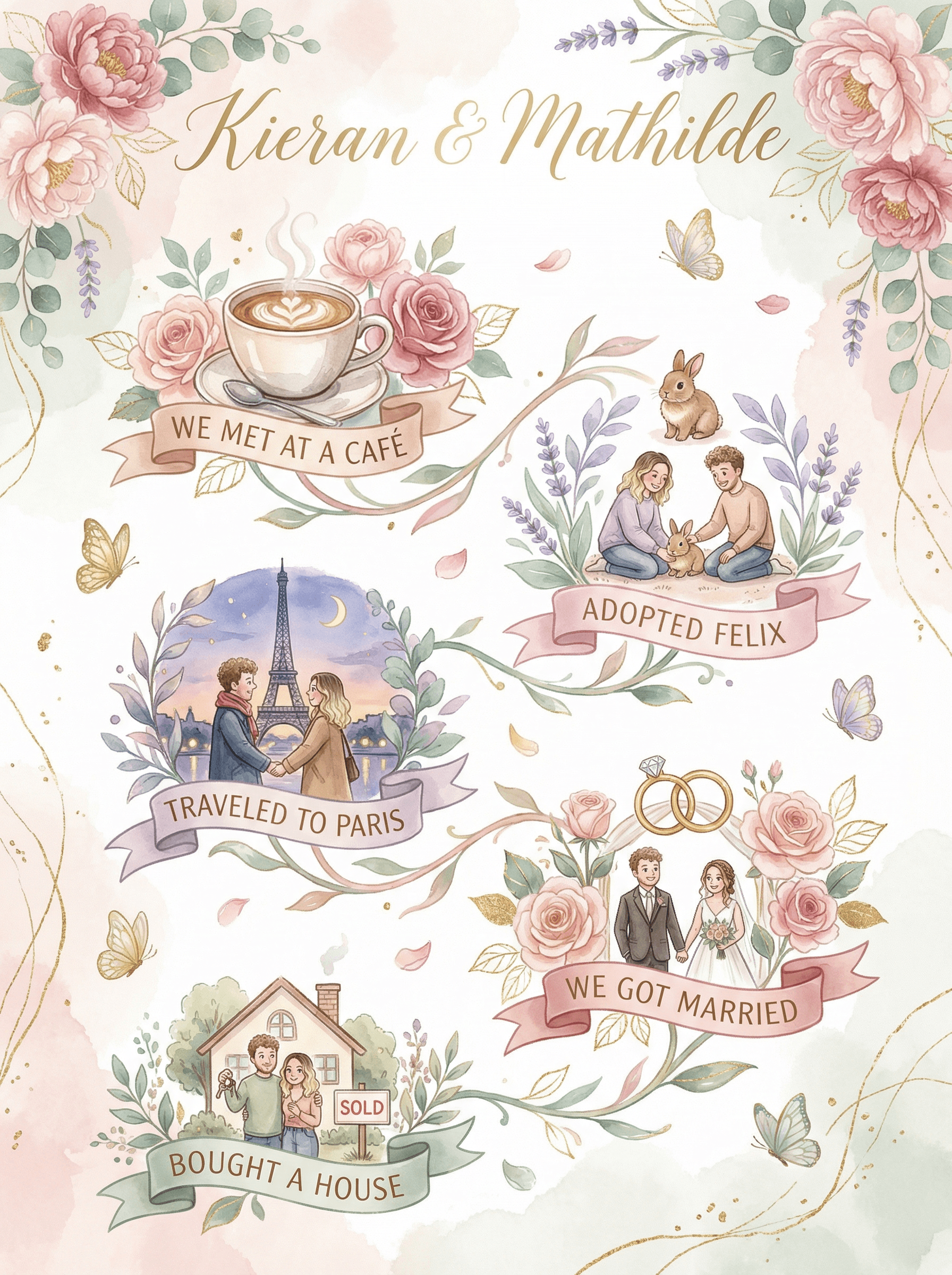 Personalized Wedding Gifts: Custom Posters for the Newlyweds