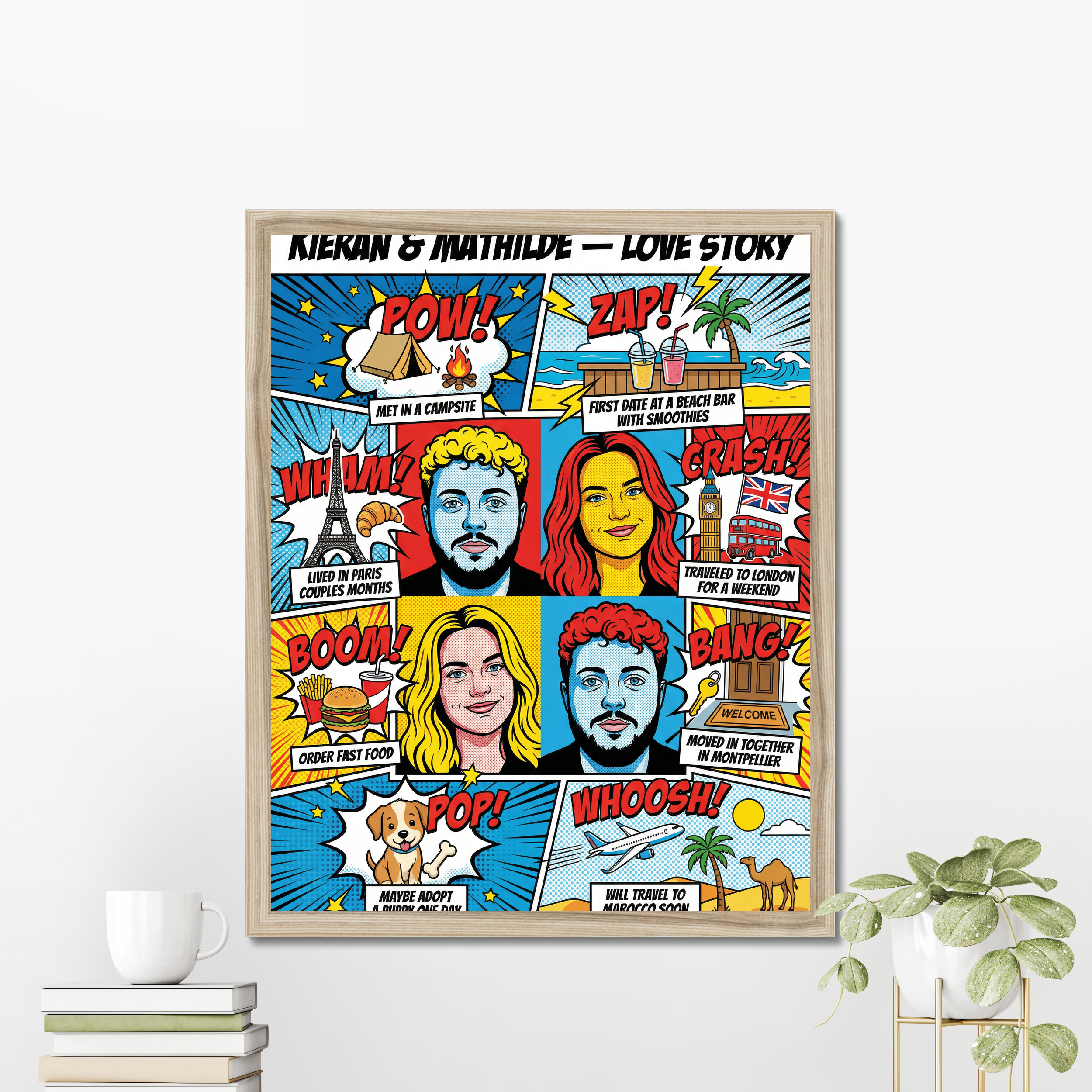 Pop Art Panel Love Story example