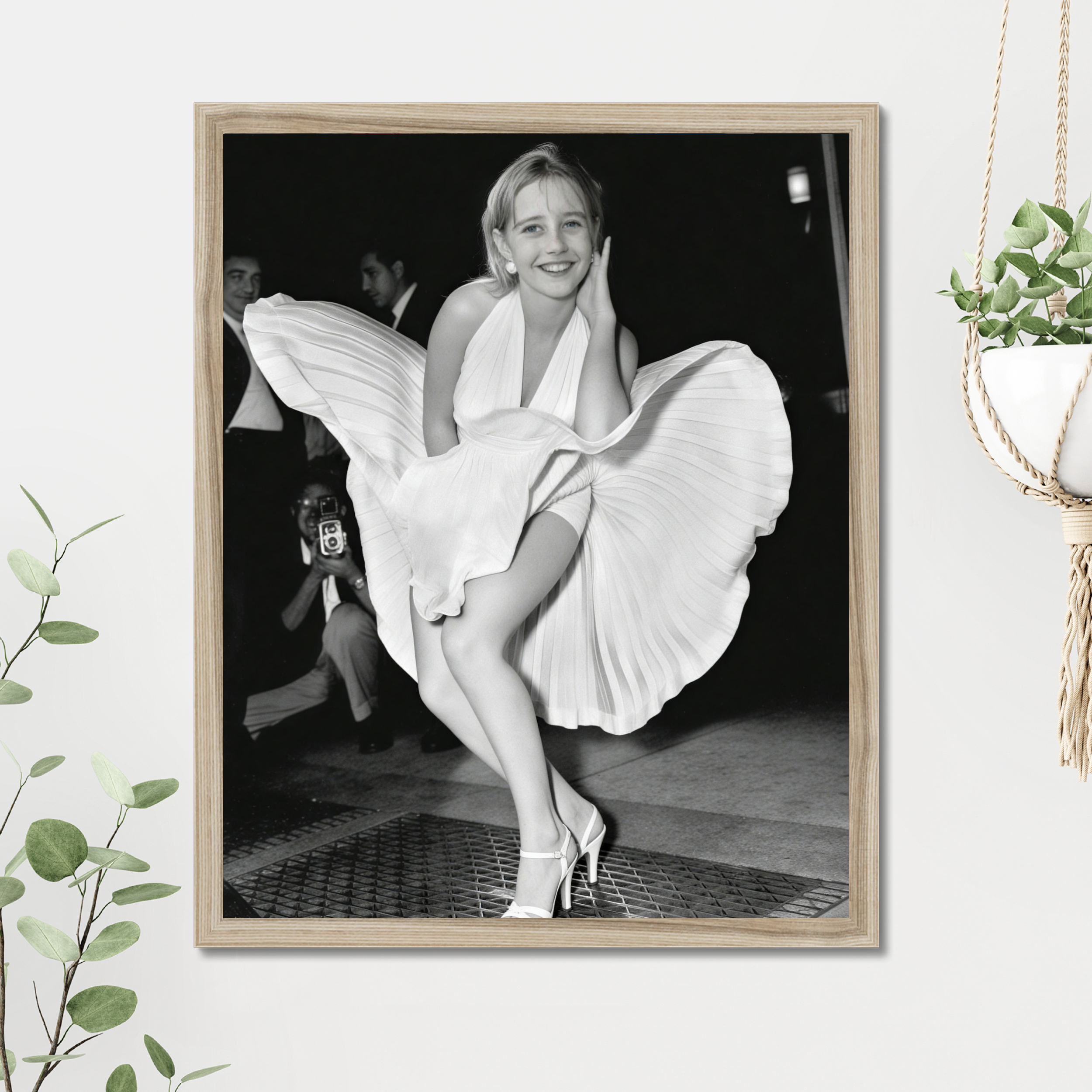 Subway Dress in the Wind Poster example